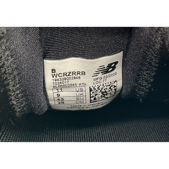 New Balance Womens Fresh Foam Cruz WCRZRRB Black Running Shoes‎ Sneakers Size 11 - Picture 9 of 9